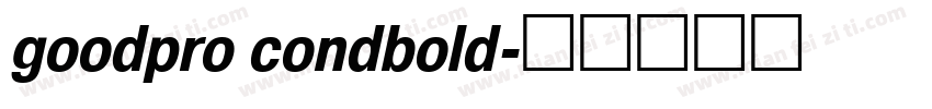 goodpro condbold字体转换